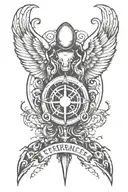 sign astro of cancer, perseverance, tolerance tattoo design idea