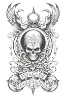 sign astro of cancer, perseverance, tolerance tattoo design idea