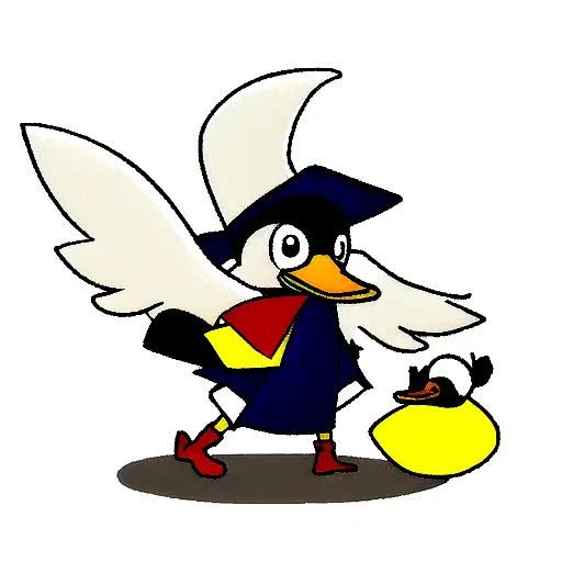 duck wizard tattoo design idea