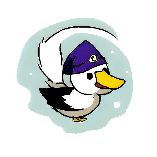 duck wizard tattoo design idea