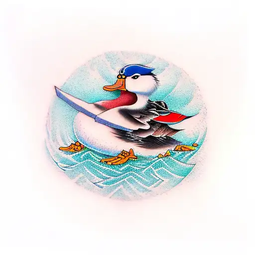 wizard the duck  tattoo design idea