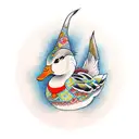 wizard the duck  tattoo design idea