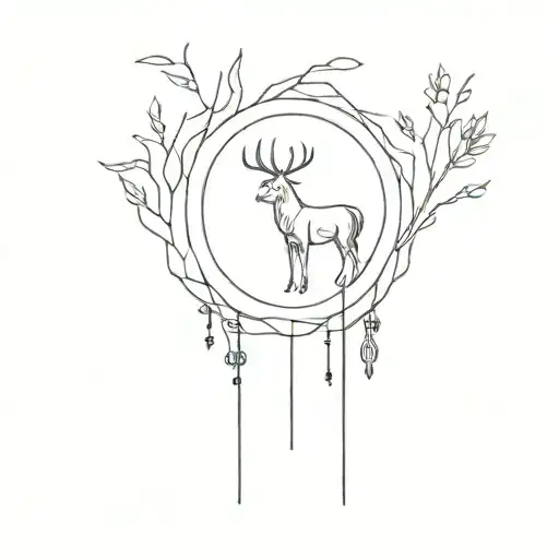 western simple line drawing tattoo design idea