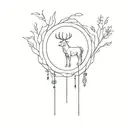 western simple line drawing tattoo design idea