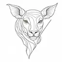 western simple line drawing tattoo design idea
