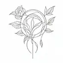 western simple line drawing tattoo design idea