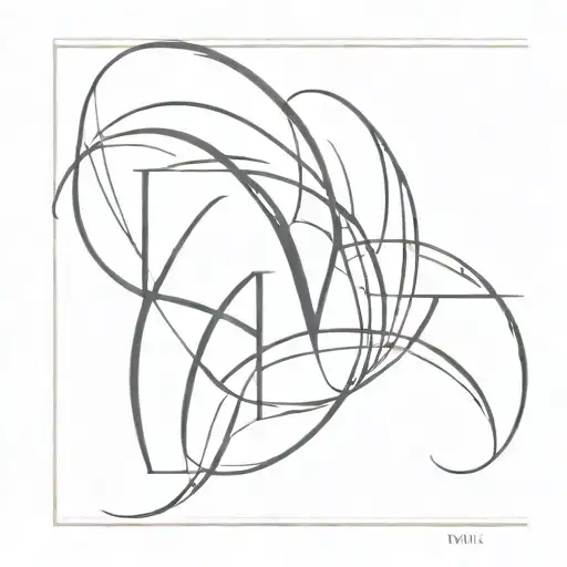 the three letters: "V", "C", and "L" overlapped image tattoo design idea