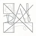 the three letters: "V", "C", and "L" overlapped image tattoo design idea