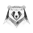 Bear with Native American headdress  tattoo design idea