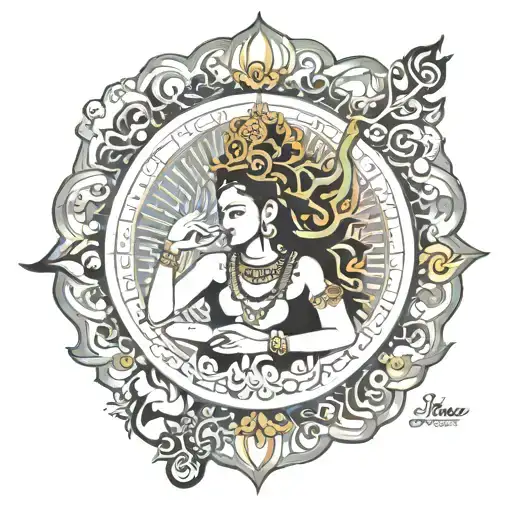 shiv maha mritunjay mantra tattoo design idea