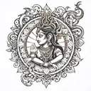 shiv maha mritunjay mantra tattoo design idea