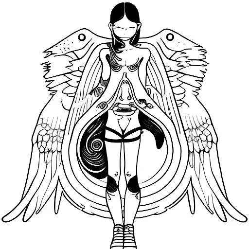 lilith deamon child tattoo design idea