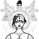 lilith deamon child tattoo design idea