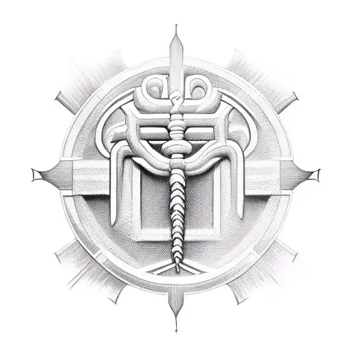 caduceus  tattoo design idea