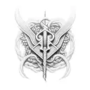 caduceus  tattoo design idea