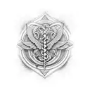 caduceus  tattoo design idea