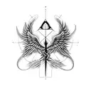 caduceus  tattoo design idea