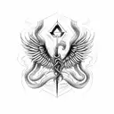 caduceus  tattoo design idea