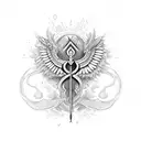 caduceus  tattoo design idea