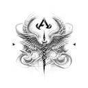 caduceus  tattoo design idea