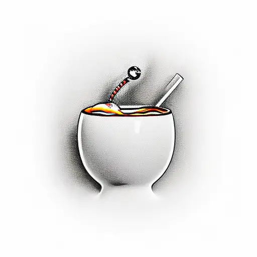 bartending shaker pouring drink  tattoo design idea