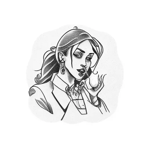 bartender tattoo design idea