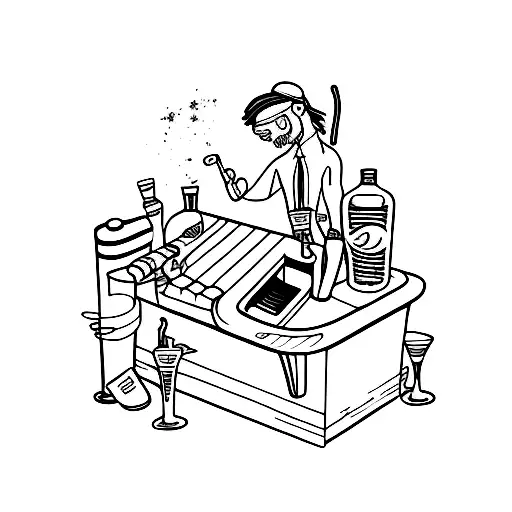 bartender tattoo design idea