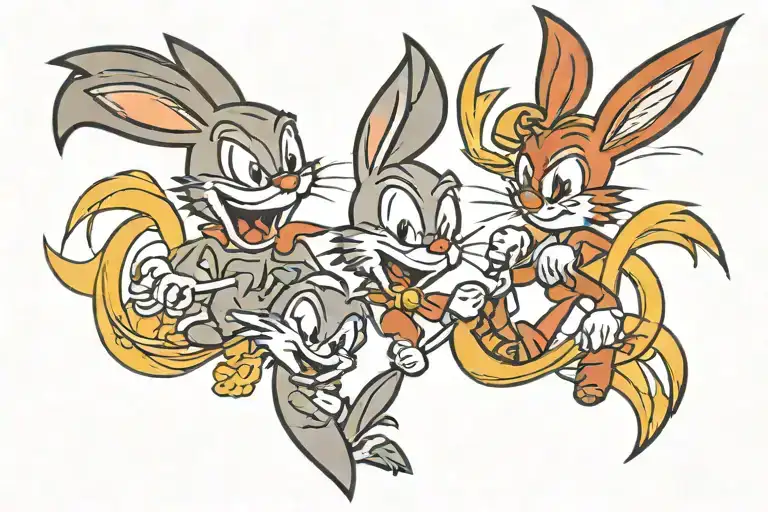 Looney Tunes tattoo design idea