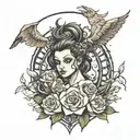 never give up tattoo design idea