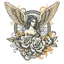 never give up tattoo design idea