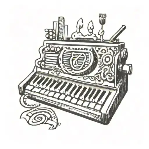 keyboard tattoo design idea