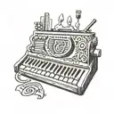 keyboard tattoo design idea