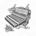 keyboard tattoo design idea
