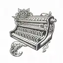 keyboard tattoo design idea