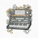 keyboard tattoo design idea
