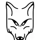kitsune mask tattoo design idea