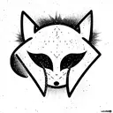 kitsune mask tattoo design idea