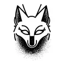 kitsune mask tattoo design idea