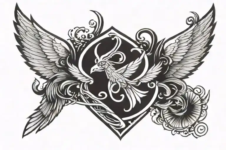 fourth wing rebellion logo tattoo design idea