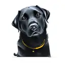a black labrador retriever tattoo design idea