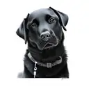 a black labrador retriever tattoo design idea