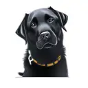 a black labrador retriever tattoo design idea