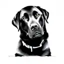 a black labrador retriever tattoo design idea