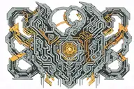 biomechanical collar bone tattoo design idea