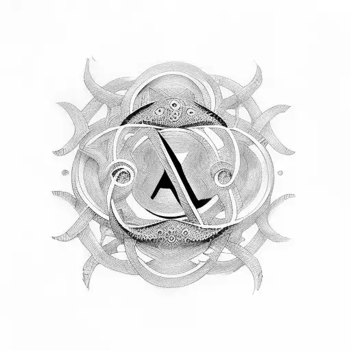 infinity symbol with the name Alaia tattoo design idea