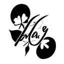 Name Emma with flowers tattoo design idea
