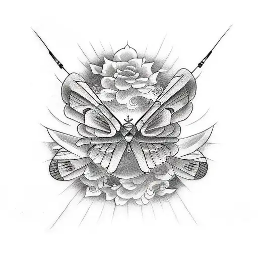 A Hot Iron sign of Hawkmoth tattoo design idea