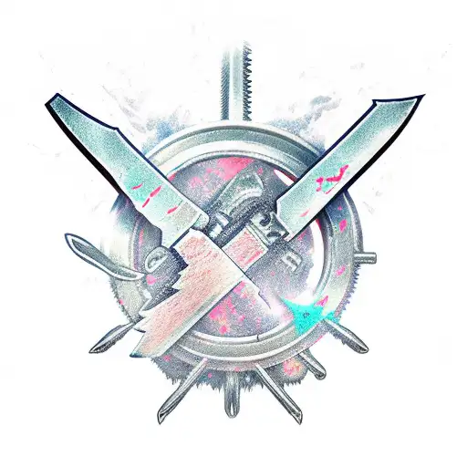 wrench keyblade moonlight Greatsword tattoo design idea