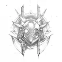 wrench (ratchet and clank) keyblade (kingdom hearts) and moonlight Greatsword (dark souls) interlocking  tattoo design idea