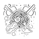 drumsticks tattoo design idea